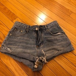 Denim jean shorts
